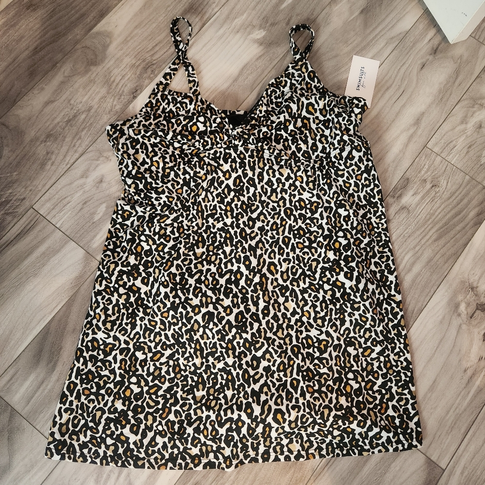Swimsuits For All leopard swim dress